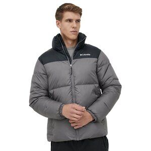 NEW $180 Columbia Puffect II Puffer Jacket M Gray Black Insulated Quilted Puffer